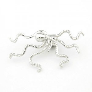 Bold Fashion Octopus Alloy Unilateral Ear Clip - Silver