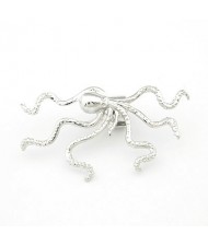 Bold Fashion Octopus Alloy Unilateral Ear Clip - Silver