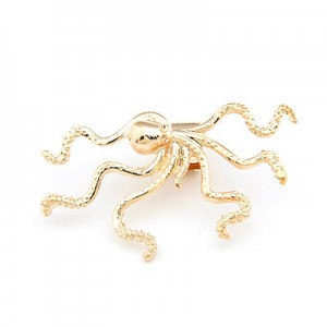 Bold Fashion Octopus Alloy Unilateral Ear Clip - Golden