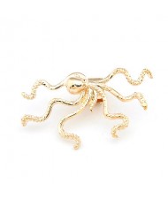 Bold Fashion Octopus Alloy Unilateral Ear Clip - Golden