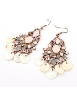 Waterdrop Inspired Vintage Fashion Seashell Dangling Earrings