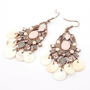 Waterdrop Inspired Vintage Fashion Seashell Dangling Earrings