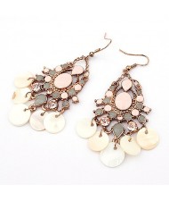 Waterdrop Inspired Vintage Fashion Seashell Dangling Earrings