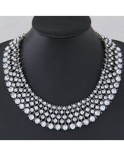 Starry Sky Style Statement Fashion Necklace - Silver