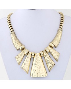 Vintage Corase Texture Bars Arch Combo Fashion Necklace - Copper