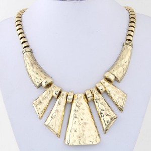 Vintage Corase Texture Bars Arch Combo Fashion Necklace - Copper
