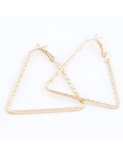 Simple Golden Triangle Fashion Earrings