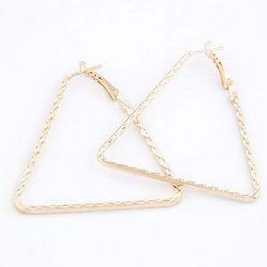 Simple Golden Triangle Fashion Earrings