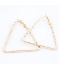 Simple Golden Triangle Fashion Earrings