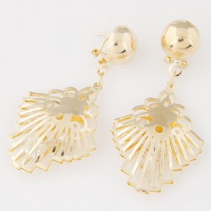 Western Fashion Golden Hollow Leaf Design Series 2 Earrings