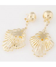 Western Fashion Golden Hollow Leaf Design Series 2 Earrings