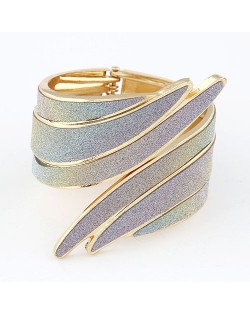 Punk Fashion Dull Polish Angel Wing Bangle - Gradient