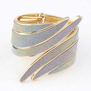 Punk Fashion Dull Polish Angel Wing Bangle - Gradient