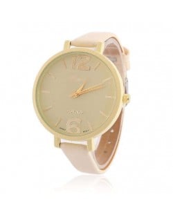 Coloful Candy Color Casual Style Women Sport Fashion Wrist Watch - Creamy White