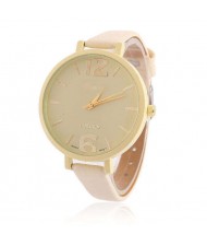 Coloful Candy Color Casual Style Women Sport Fashion Wrist Watch - Creamy White