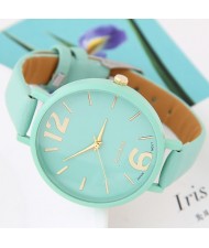 Coloful Candy Color Casual Style Women Sport Fashion Wrist Watch - Teal