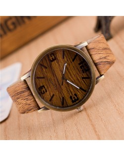 Grain of Wood Design Women Fashion Watch - Style 1