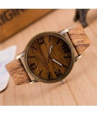 Grain of Wood Design Women Fashion Watch - Style 1