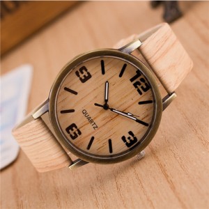 Grain of Wood Design Women Fashion Watch - Style 4