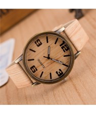 Grain of Wood Design Women Fashion Watch - Style 4