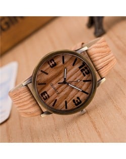 Grain of Wood Design Women Fashion Watch - Style 6