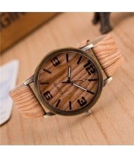 Grain of Wood Design Women Fashion Watch - Style 6